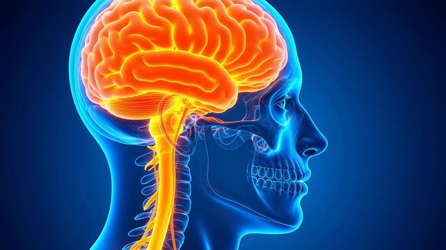 Human brain and nervous system anatomy