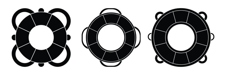 Life Buoy & Rescue Ring Icon Set – Safety, Water Rescue & Lifebuoy Symbols © Firoz Art Studio99