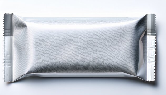 Blank White Snack Or Candy Package With Perforated Edges