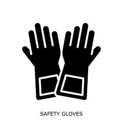 Fototapeta premium Health Safety Environment(HSE) glyph SafetyGloves glyph design concept
