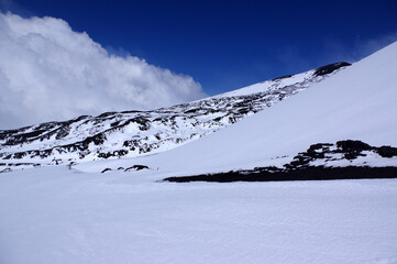 Neige sur l'Etna en Sicile  © Gwenaelle.R