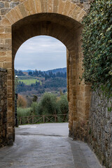 Obraz premium The village of Monteriggioni in Tuscany 