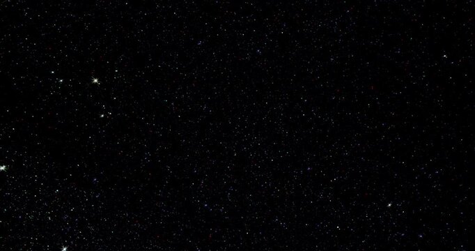 Space and stars, imitation. Twinkling of color pointed stars. Smooth rotation. Use for background and texture.