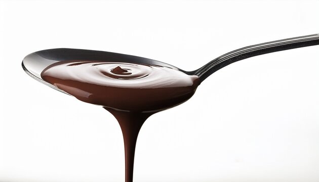 A Spoon With Melting Chocolate