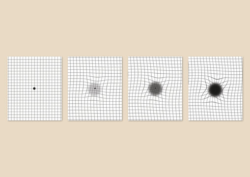 Amsler grid vision test, illustration