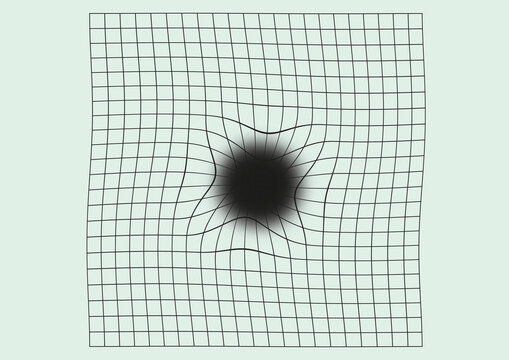 Amsler grid vision test, illustration
