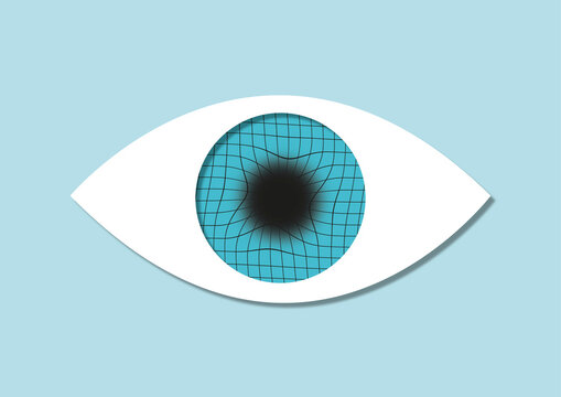 Amsler grid eye test, conceptual illustration