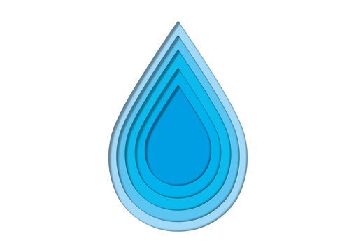 Water drop, illustration