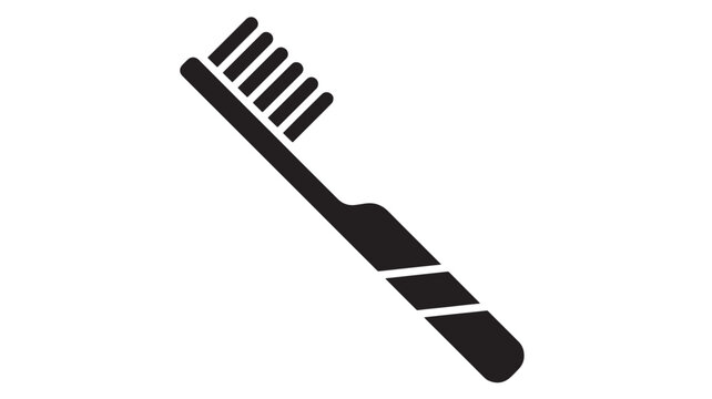 Toothbrush icon with bristles and a handle, representing dental hygiene and oral care with a clean design.
