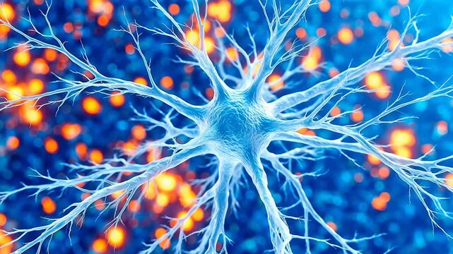 Neuron cell structure with dendrites