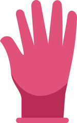 Fototapeta premium Pink rubber glove representing protection and hygiene for household cleaning tasks