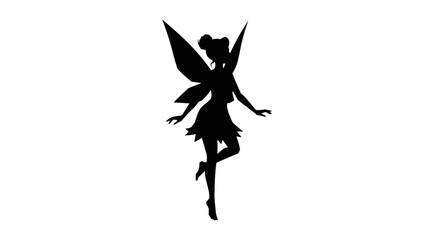 Obraz premium Black silhouette of a fairy 1.