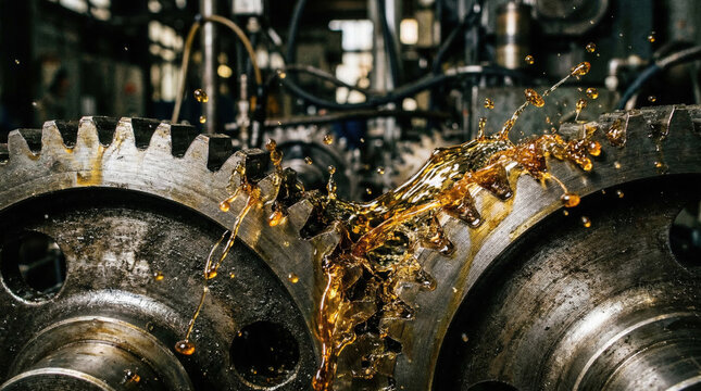 Gears interlocking with oil splashing for lubrication