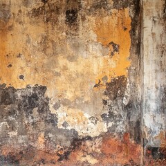 Fototapeta premium Detailed Wall Texture Featuring Cracked Plaster and Dirty Patina for Industrial Aesthetic Use