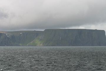 Obraz premium North Cape is a cape on the northern coast of the island of Magerøya in Northern Norway. The cape is in Nordkapp
