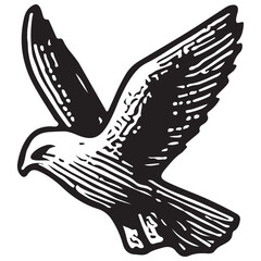 Obraz premium Flying Bird Wildlife Freedom Conservation Nature Animal Protection Illustration
