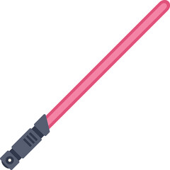 Naklejka premium Red laser sword representing a futuristic weapon or science fiction concept