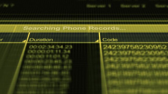 Digital Forensic Phone Records in Police Database - Yellow Version