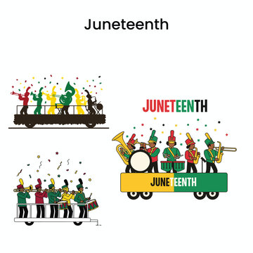 Juneteenth Celebration with Music Band on Trailer
