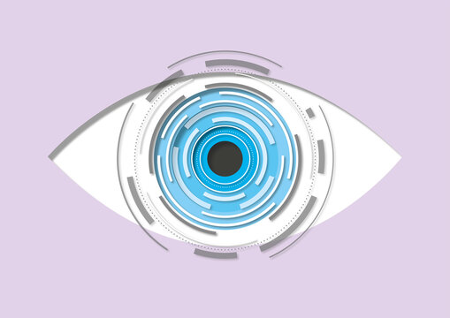 Laser eye surgery, conceptual illustration