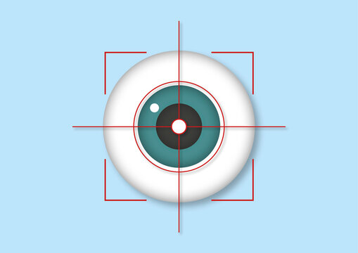 Laser eye surgery, conceptual illustration