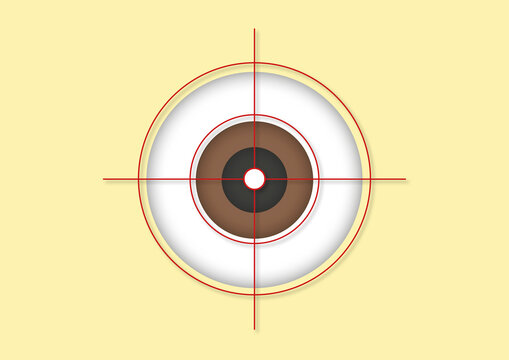 Laser eye surgery, conceptual illustration