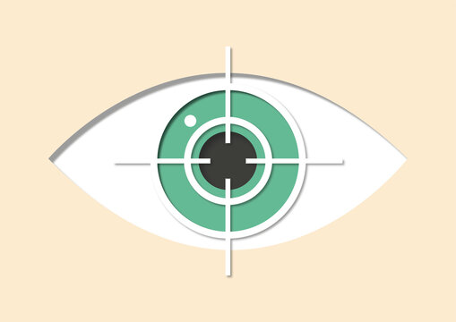 Laser eye surgery, conceptual illustration