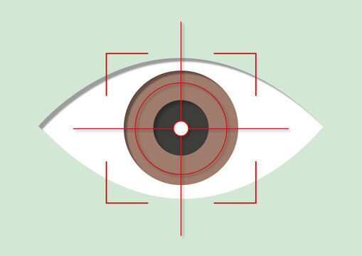 Laser eye surgery, conceptual illustration