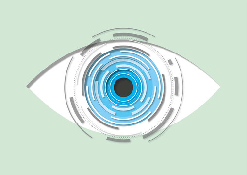 Laser eye surgery, conceptual illustration