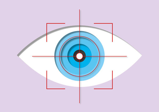 Laser eye surgery, conceptual illustration