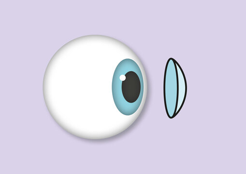 Contact lenses, illustration