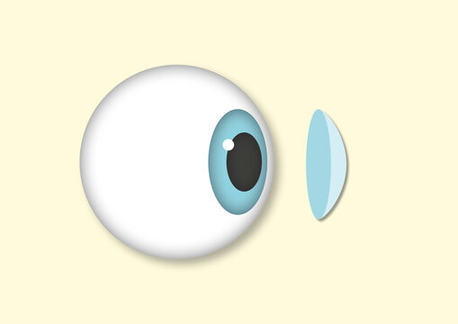 Contact lenses, illustration