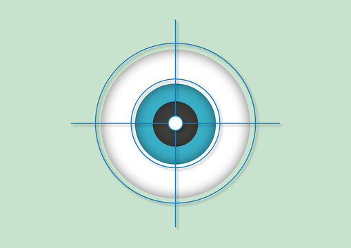 Laser eye surgery, conceptual illustration