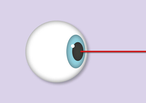 Laser eye surgery, conceptual illustration