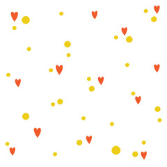 Cute small hearts seamless pattern vector with colourful accents on light background. Perfect for textile wallpaper packaging and valentine decor. © oleksanna