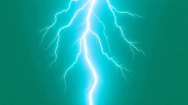 Lightning bolt on green background