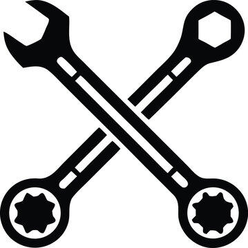 socket wrench set vector illustration on transparent background