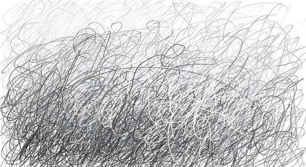 Obraz premium Chaotic Scribble Abstract Texture in Monochrome