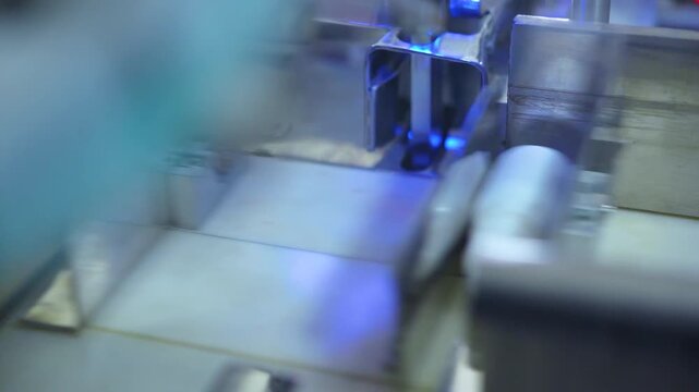 eye drop manufacturing. Ophthalmic drops filling solution, eye ear drop making process in factory. eye drop medicine in plastic bottles on conveyor belt. production of drops in a pharmaceutical line