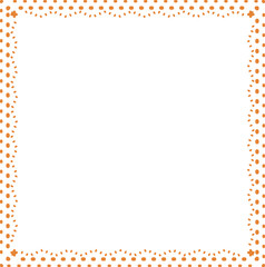 Obraz premium Mexican Style Orange Lace Frame Vector Border