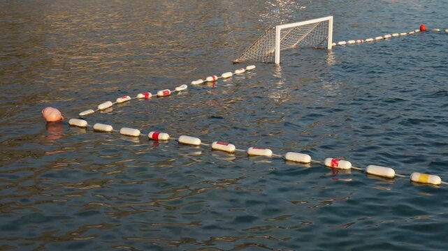 Water polo in the open sea.