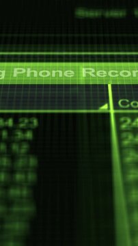 Digital Forensic Phone Records in Police Database - Green Version - Vertical