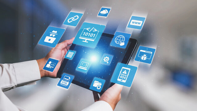 Software development with coding overlays, programming languages, developer tools, mobile app creation, and advanced programming for digital product development and software solutions. Spire