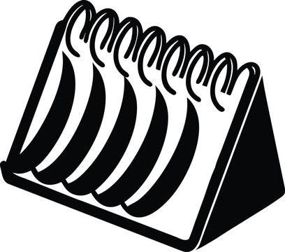 Black and white of a spiral bound calendar