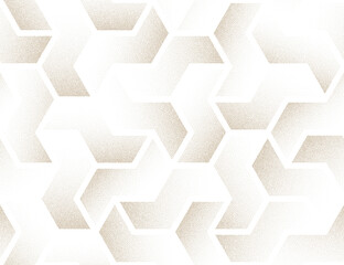 Transparent geometric chevron pattern with halftone grain dots and gradient texture. Rhythmic zigzag grid creates seamless overlay for textile, wallpaper, modern abstract backgrounds, retro style