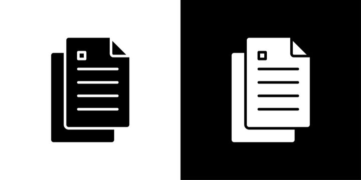 Document Icon Sheet Black And White
