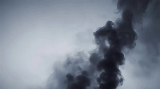  swirling dark smoke against light background