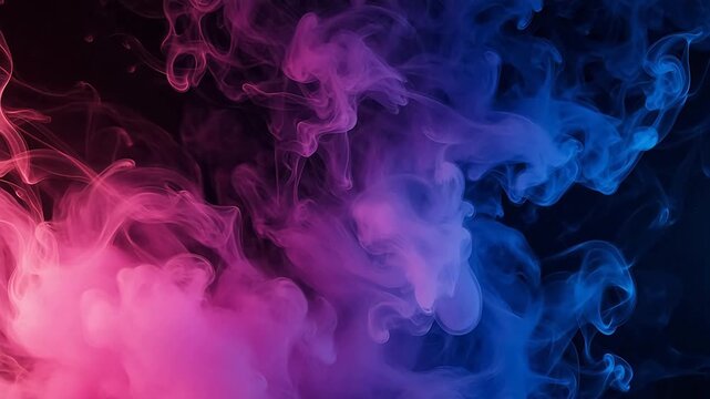 Colorful swirling smoke against dark background
