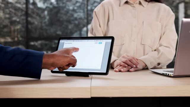 Business Contract ESigning: Legal Signature On Tablet