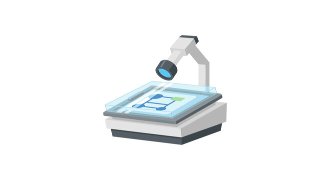 overhead projector with transparent sheet and lamp